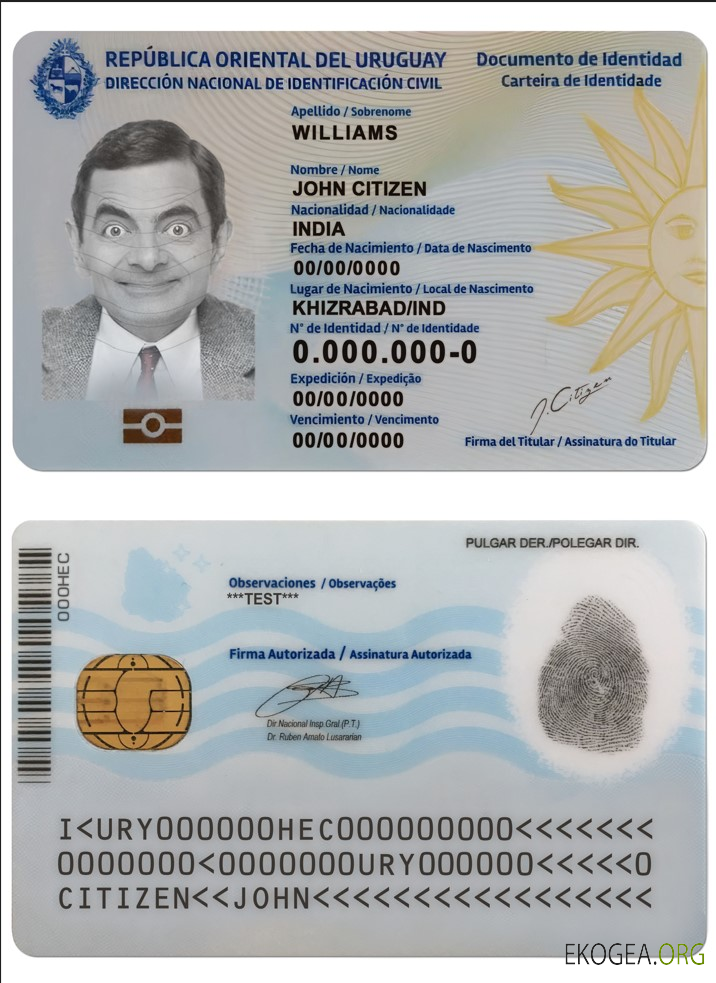 Carte d'identité de l'Uruguay